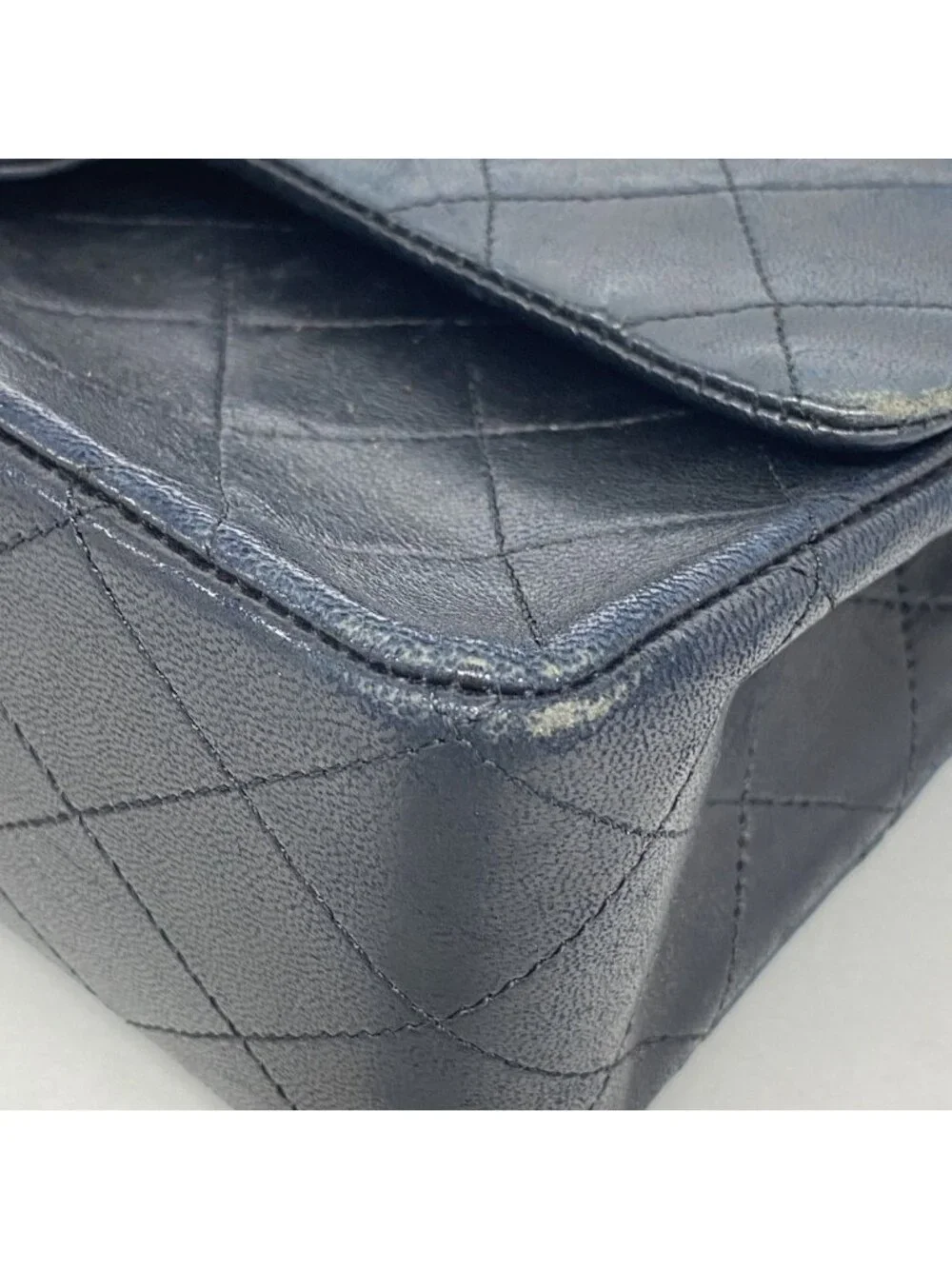 Chanel Shoulder Bag Quilted Lambskin Black Gold